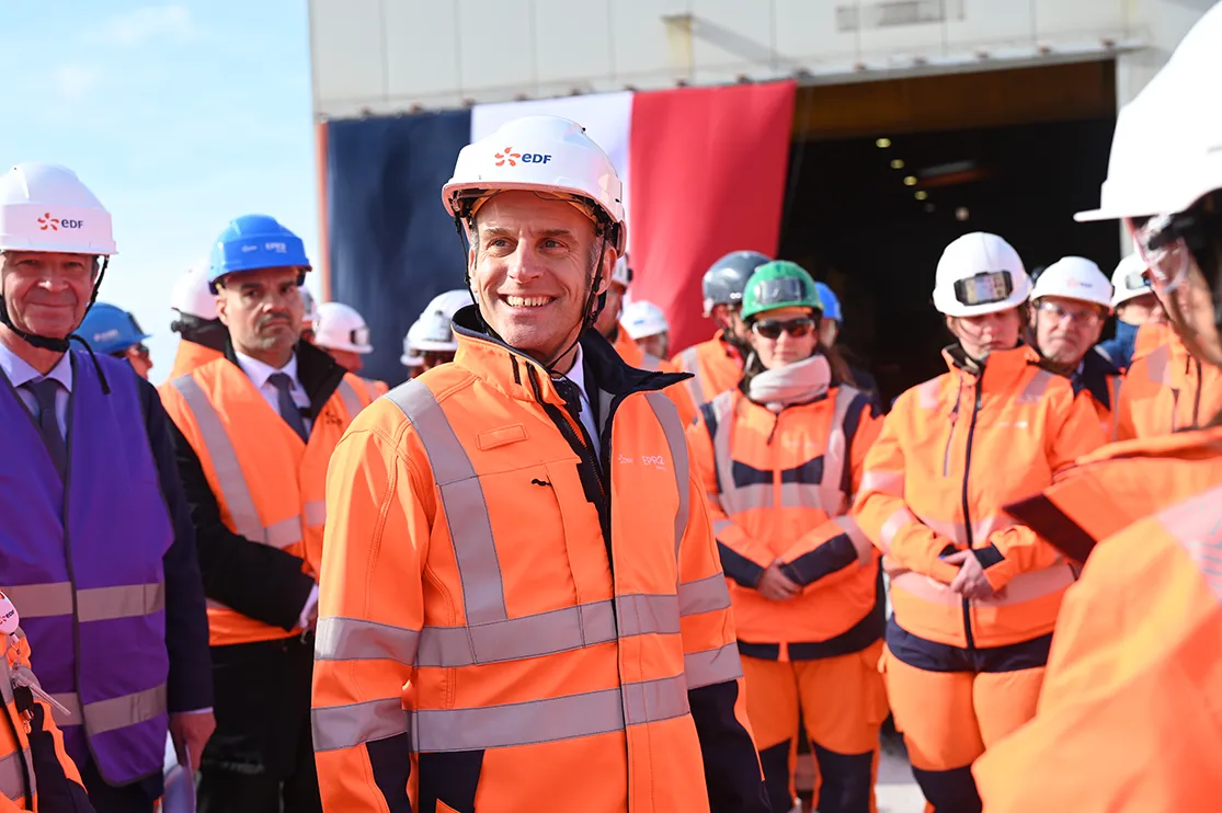 Emmanuel Macron à Penly