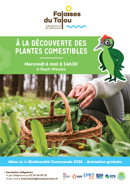Affiche animation plantes comestibles 6/05/26 Sept Meules