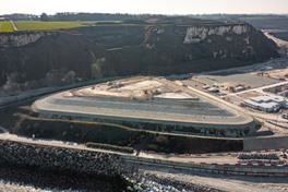 <p>Extrémité de la plateforme en mer appelée zone triangle.</p>
