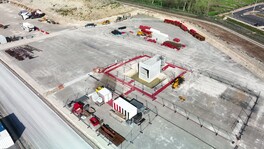 <p>Maquette échelle 1 sur la plateforme haute à 114m</p>